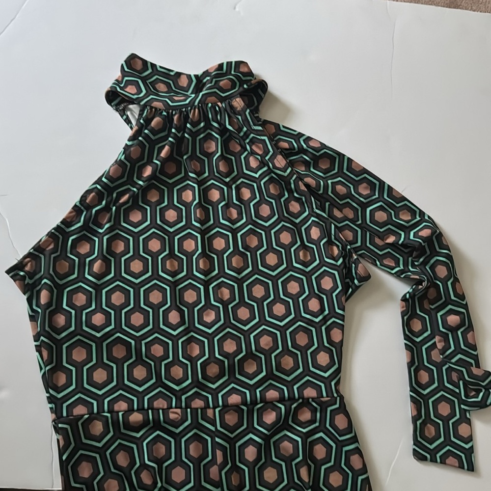 NWT- River Island Green 80s Cocktail romper, size 4